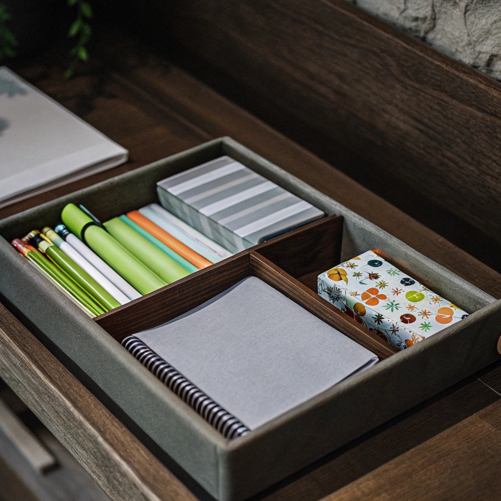 Close-up of creative tools and paper